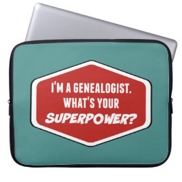 Genealogist Superpower Custom Laptop Slaaf Laptop Sleeve