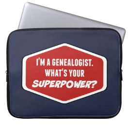 Genealogist Superpower Custom Laptop Slaaf Laptop Sleeve
