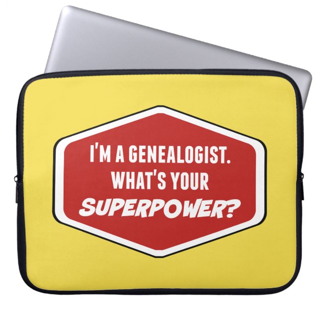 Genealogist Superpower Custom Laptop Slaaf Laptop Sleeve (Voorkant)