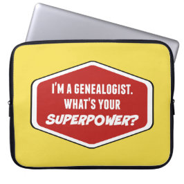 Genealogist Superpower Custom Laptop Slaaf Sleeve