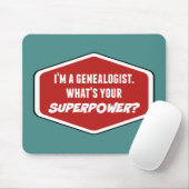 Genealogist Superpower Custom Mousepad Muismat (Met muis)