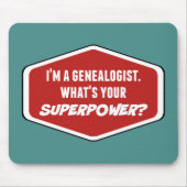 Genealogist Superpower Custom Mousepad Muismat (Voorkant)