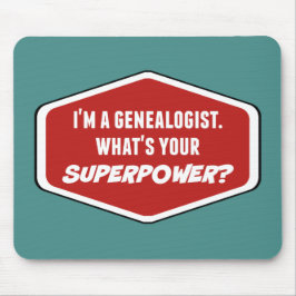 Genealogist Superpower Custom Mousepad Muismat