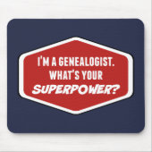 Genealogist Superpower Custom Mousepad Muismat (Voorkant)