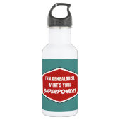 Genealogist Superpower Custom Water Bottle (18 oz) Waterfles (Voorkant)