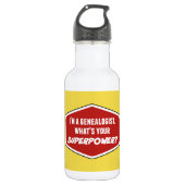Genealogist Superpower Custom Water Bottle (18 oz) Waterfles (Voorkant)