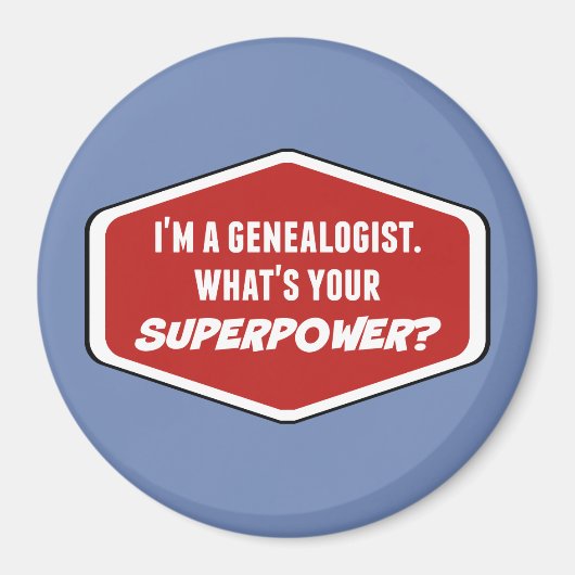 Genealogist Superpower Magnet (Voorkant)