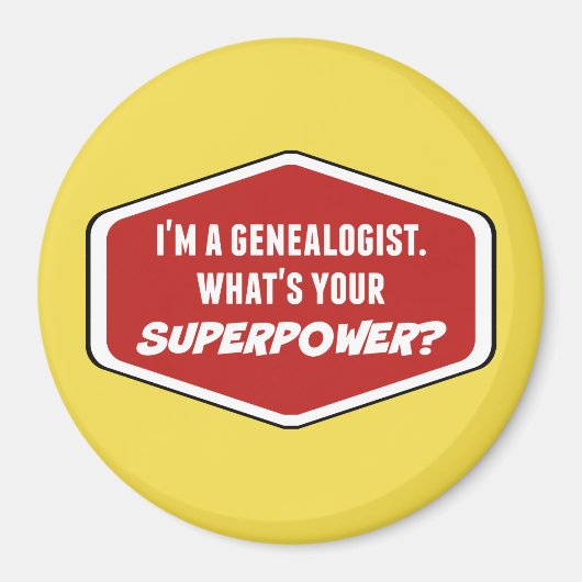 Genealogist Superpower Magnet (Voorkant)