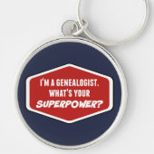 Genealogist Superpower Sleutelhanger (Voorkant)