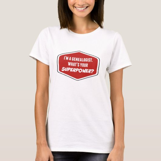 Genealogist Superpower T-Shirt (Voorkant)