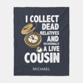 Genealogist verzamelt dode familiegeschiedenis fleece deken (Voorkant)