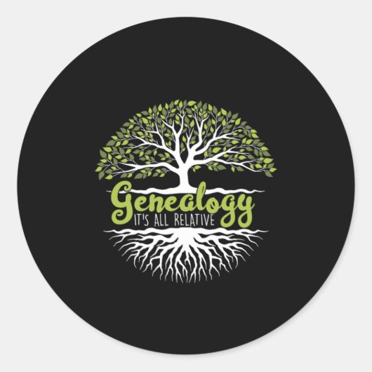 Genealogisten Gift Familie Historian Genealogists Ronde Sticker (Voorkant)