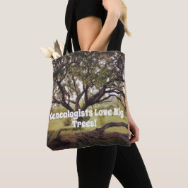 Genealogisten houden van grote bomen tote bag