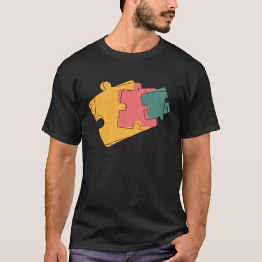 Genealogy Is Like Doing A Jigsaw Puzzle Genealogis T-shirt (Voorkant)
