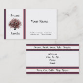 GENEALOGY PROFILE-KAART VISITEKAARTJE (Voorkant / Achterkant)