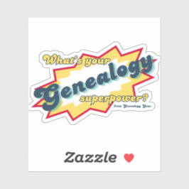 Genealogy Superpower Sticker