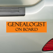 Genealoog Aan Boord bumpersticker (Op auto)