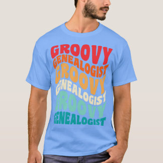 Genealoog Retro 60s 70s 80s Vibes T-shirt