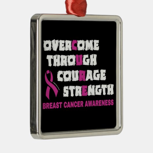 GENEES...Borstkanker Metalen Ornament (Rechts)