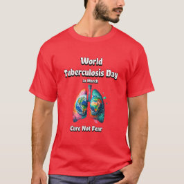 Genees geen angst. Wereld Tuberculose Dag. T-shirt