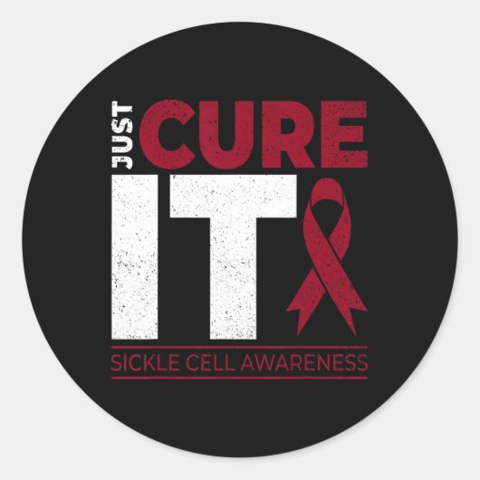 Genees het gewoon sikkelcelanemie SCD Awareness Ri Ronde Sticker (Voorkant)