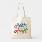 Genees je hart Canvas tas (Achterkant)