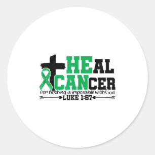 Genees Kanker Christenen Geloven God Lever Kanker Ronde Sticker