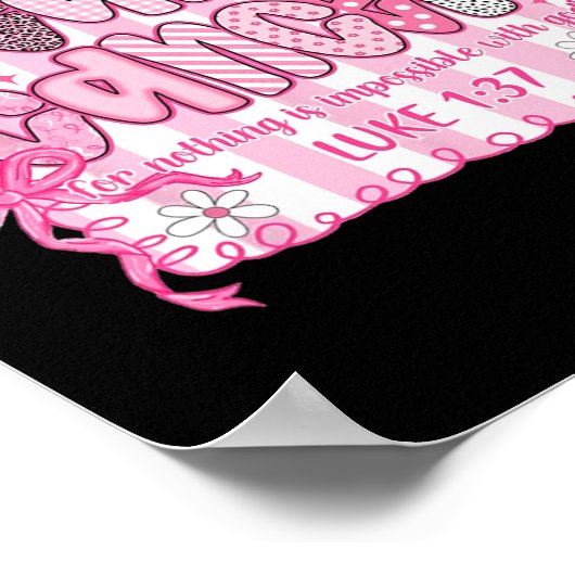 Genees kanker voor niets is onmogelijk met God Coq Poster (Hoek)