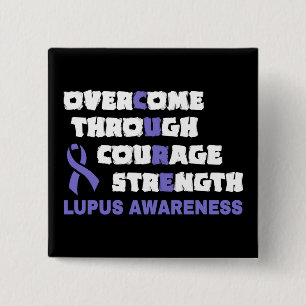 GENEES...Lupus Knop Vierkante Button 5,1 Cm