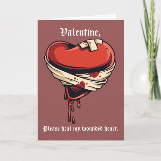 Genees mijn gewonde hart Valentijnsdag Feestdagen Kaart (Voorkant)