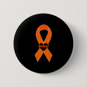 Genees Oranje Lint Multiple Sclerose Bewustzijn Ms Ronde Button 5,7 Cm