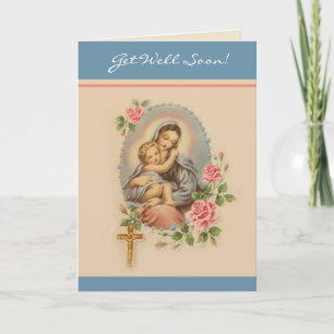 Genees snel religieuze Maagd Maria Memorare-gebed Kaart