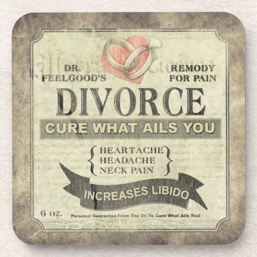 Genees wat je mankeert - scheidingshumor bier onderzetter (Voorkant)