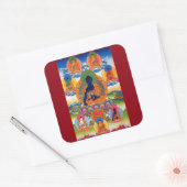 Geneesheer Boeddha Tibetaans-Boeddhistische kunst Vierkante Sticker (Envelop)