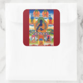 Geneesheer Boeddha Tibetaans-Boeddhistische kunst Vierkante Sticker (Tas)