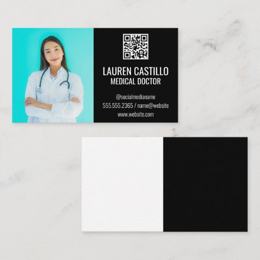geneesheer | QR Scan Code Visitekaartje (Voorkant / Achterkant)