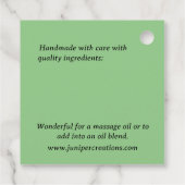 Geneeskrachtige kruiden Juniper Natuurlijke huidve Bedankjes Labels (Achterkant)