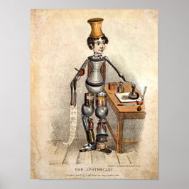 geneeskunde: 1850 afbeelding kopie van de apothee poster