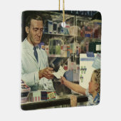  geneeskunde, apotheker en meisje op farmacie keramisch ornament (Rechts)