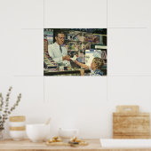  geneeskunde, apotheker en meisje op farmacie poster (Keuken)