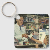 geneeskunde, apotheker en meisje op farmacie sleutelhanger (Voorkant)