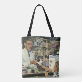  geneeskunde, apotheker en meisje op farmacie tote bag (Achterkant)