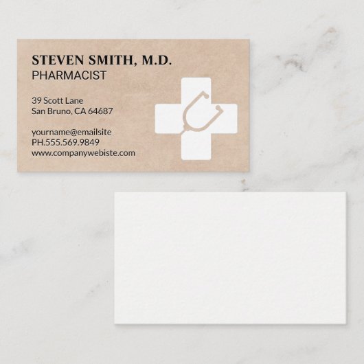 geneeskunde | apotheker | ziekenhuis visitekaartje (Voorkant / Achterkant)