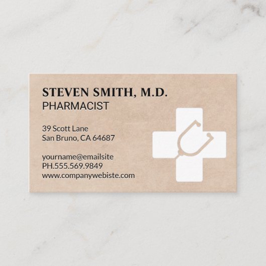 geneeskunde | apotheker | ziekenhuis visitekaartje (Voorkant)
