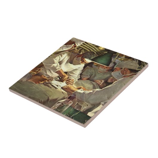  geneeskunde, artsen die chirurgie uitvoeren bij p tegeltje (Zijkant)