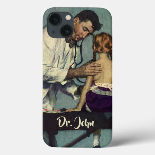 geneeskunde, dokter die een meisje ziet iPhone 13 hoesje