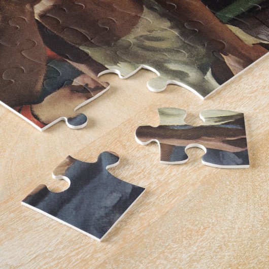 geneeskunde, dokter met jongen en moeder legpuzzel (Zijkant)