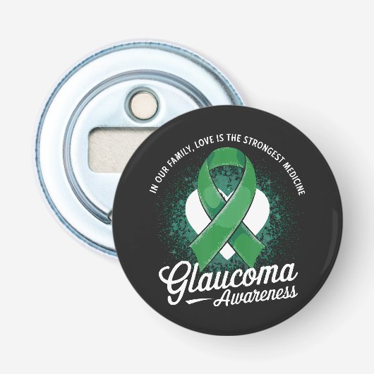 Geneeskunde Glaucoom Bewustzijn Button Flesopener (Voorkant)