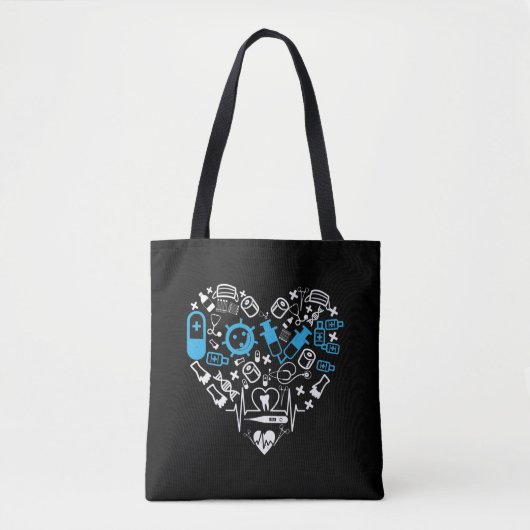 Geneeskunde - Hart Van Medische Apparatuur Tote Bag (Voorkant)