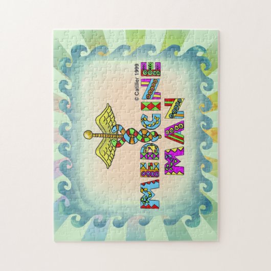 Geneeskunde man puzzel legpuzzel (Verticaal)